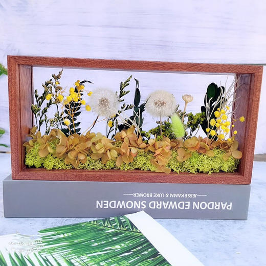 【永生花中空实木相框】手工diy材料包 永不凋谢的花束送男女老师朋友 教师节礼物 商品图8