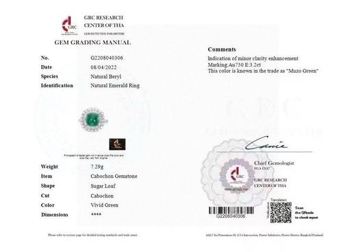 3.2ct 祖母绿戒指 商品图5