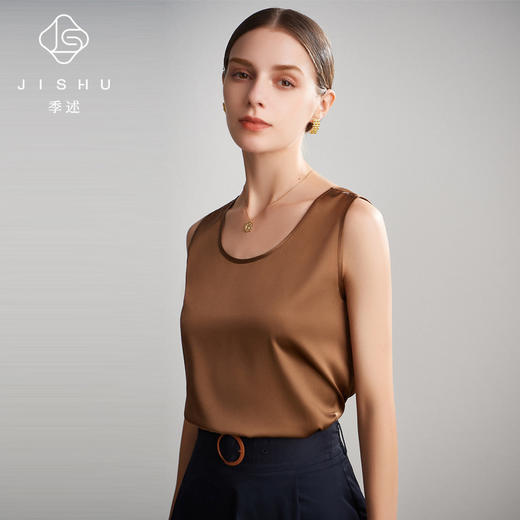 真丝背心女缎面2024年春夏季新款桑蚕丝无袖吊带内搭外穿打底上衣 商品图3