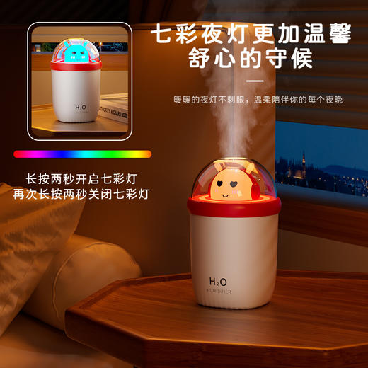 【可爱造型！创意桌面加湿器】家用轻音卧室小型便携车载氛围灯香薰喷雾空气加湿,无论是炎热的天气还是冬季的寒冷干燥，都可以 为你赶走缺水、干燥,时刻陪伴你左右。ry 商品图1
