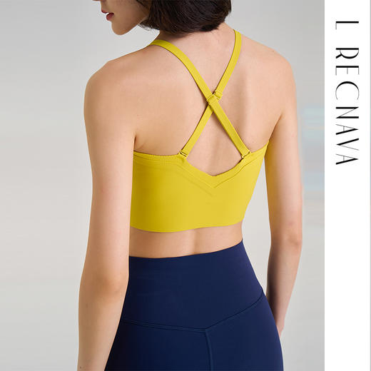 【裸感面料】一体式胸垫运动背心 后背可调节交叉绑带 一片式激光切割 无痕胸衣 中高强包裹好 无束缚 商品图0