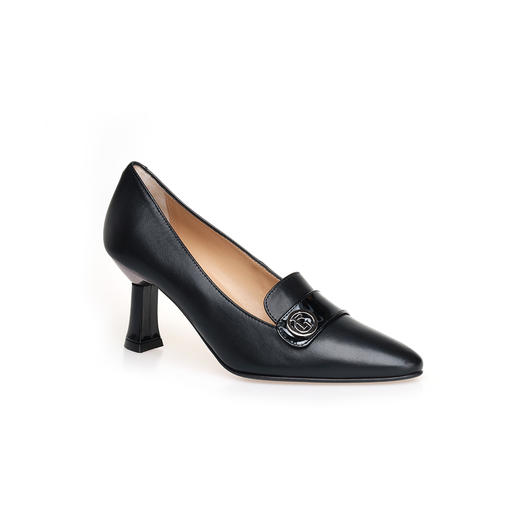 豪麟名鞋进口迪嘉女鞋皮鞋羊皮革F24291P黑色 商品图0