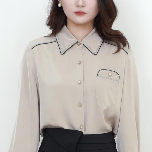 两三事新款衬衫高级气质百搭显瘦设计感长袖通勤S24CC051 商品图2