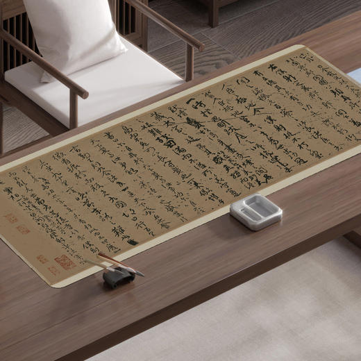 国风书画垫兰亭序颜真卿创意国潮古风书法写字垫加厚锁边代毛毡垫国风鼠标垫 商品图9