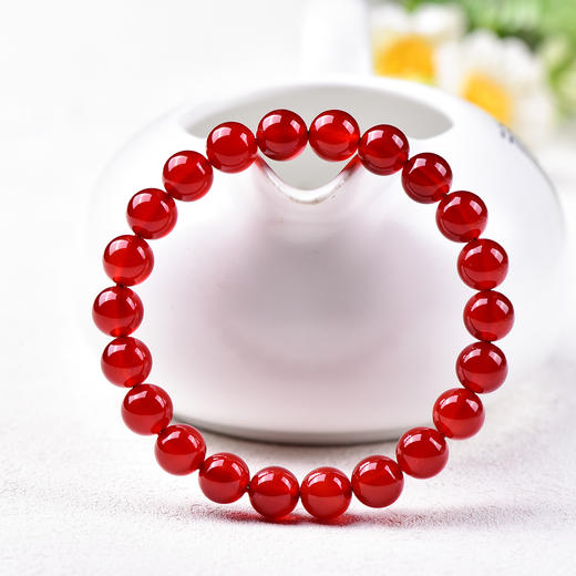 珩钻  新中式盛世红韵红玛瑙手串国潮手链8mm 商品图4