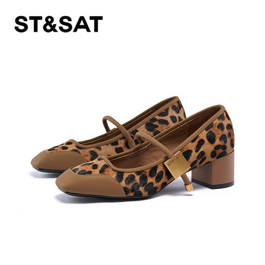 星期六复古宫廷风拼接粗跟玛丽珍SSC3111110 商品图8