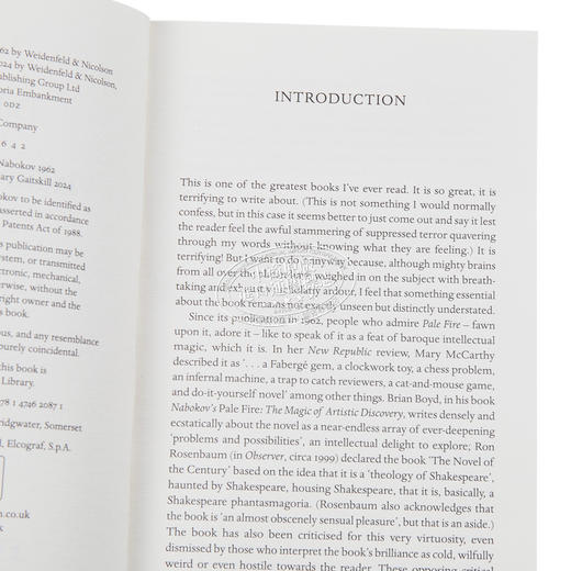 预售 【中商原版】Pale Fire With an Introduction by Mary Gaitskill 微暗的火 英语原版 Vladimir Nabokov 纳博科夫 商品图3