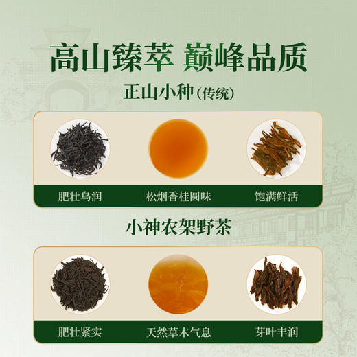 正山堂 传统正山小种红茶小神农架野茶特级组合装 罐装60g/100g/200g 商品图4