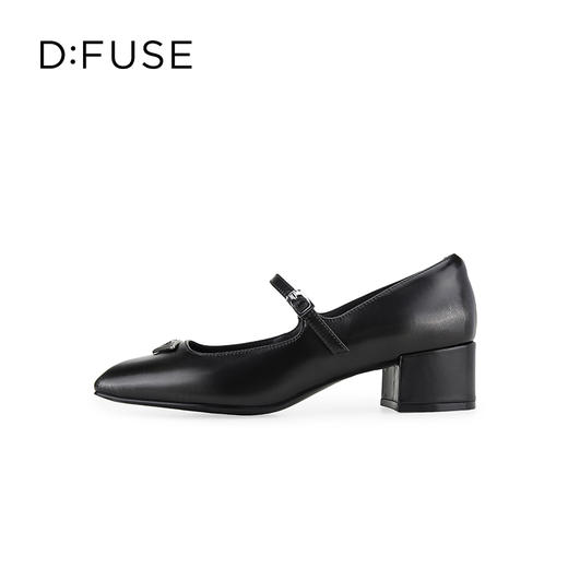 D:FUSE迪芙斯2024秋季新款时尚单鞋浅口小方头鞋甜酷感玛丽珍单鞋休闲鞋DF43111191 商品图4