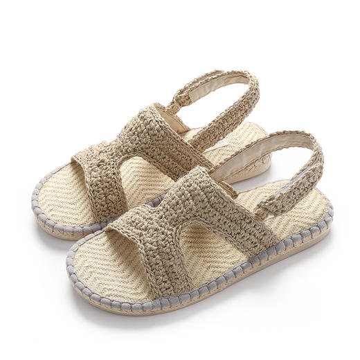 【买麻鞋，雅路人】防脚臭，夏季雅路人男士亚麻凉鞋复古草编鞋透气手工麻鞋休闲鞋情侣鞋YL-01 商品图2