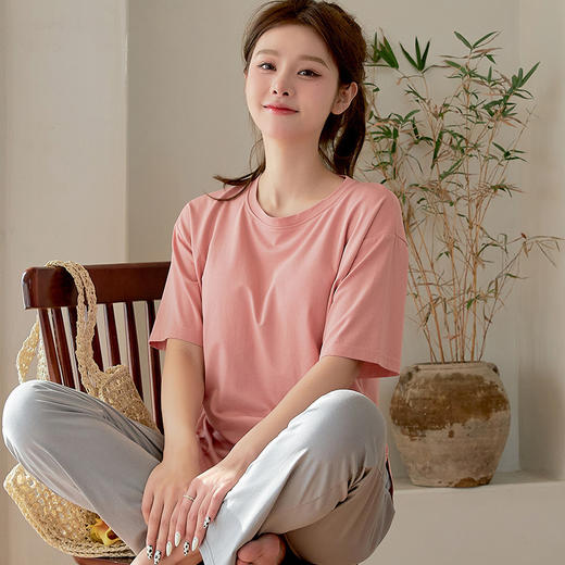 兰精莫代尔棉带胸垫睡衣女夏季凉感高级女士睡衣家居服女可外穿 商品图2