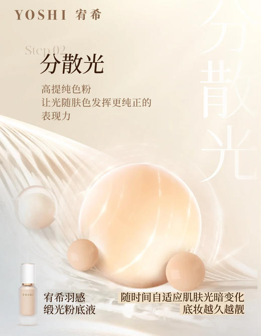 YOSHI宥希羽感缎光粉底液(002自然色) 商品图6