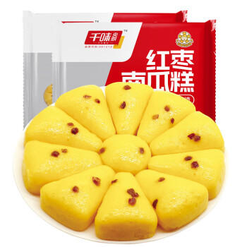 千味央厨红枣南瓜糕300g*2约22个干蒸免切米糕发糕儿童早餐食品半成品主食 商品图1