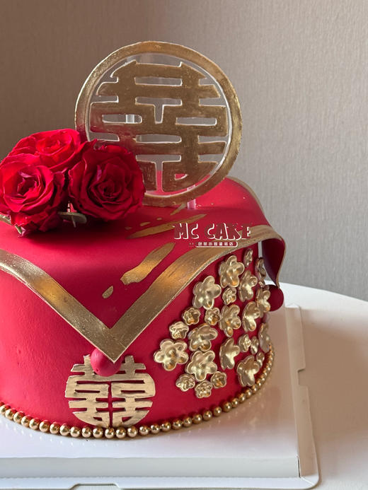结婚|婚礼 喜帕|红盖头蛋糕【注意重色素】 商品图1