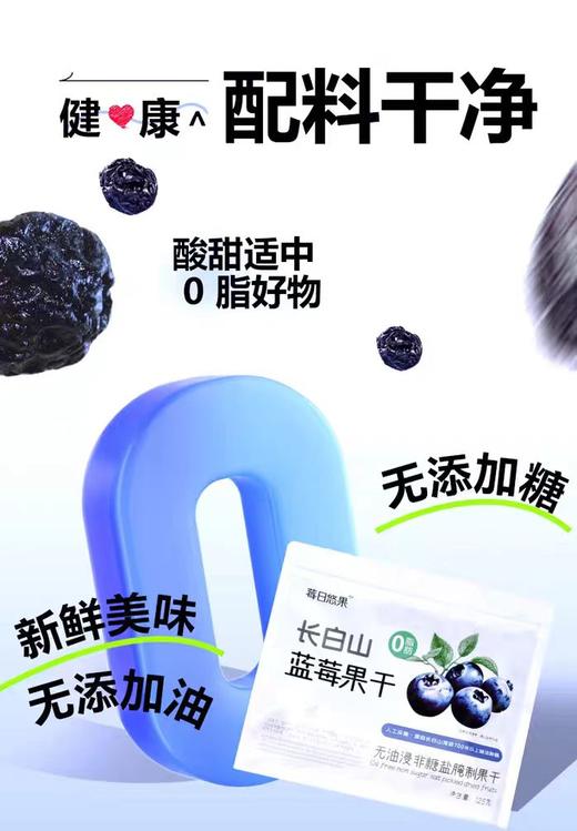 长白山蓝莓干，0脂肪无蔗糖无油，独立包装氮气保鲜的健康果干 商品图4