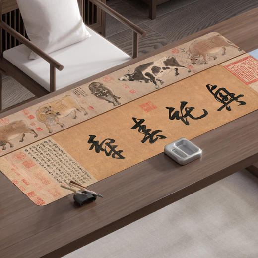 国风书画垫兰亭序颜真卿创意国潮古风书法写字垫加厚锁边代毛毡垫国风鼠标垫 商品图5