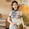 SYG-775老上海真丝旗袍2024年夏季新款桑蚕丝高级印花年轻款女新中式日常 商品缩略图3