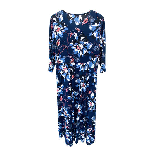 VIVIAN LIU R2427401春女装新款V领腰部打结七分袖针织连衣裙 商品图1