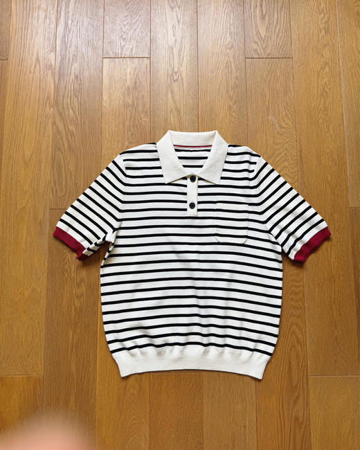 小禾1:1 24早秋｜通勤简约单口袋知性POLO领短袖针织衫上衣【包邮+三天无理由退huan】 商品图13