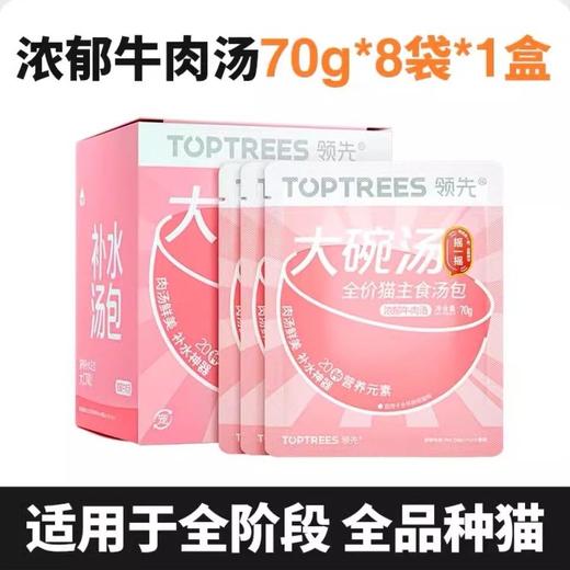 领先 大碗汤主食汤包猫咪罐头 70g*8袋 商品图5