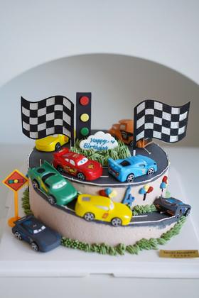 主题奶油蛋糕 | 鲜果原味奶油 - 跑跑赛车