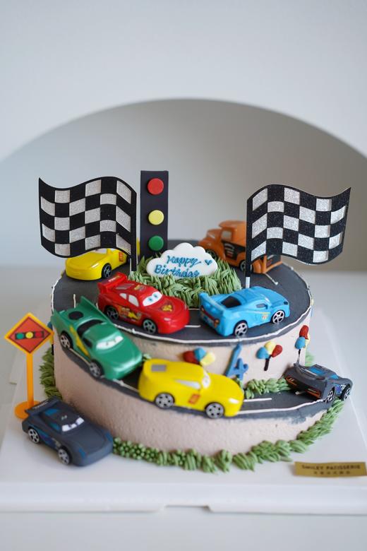 主题奶油蛋糕 | 鲜果原味奶油 - 跑跑赛车 商品图0