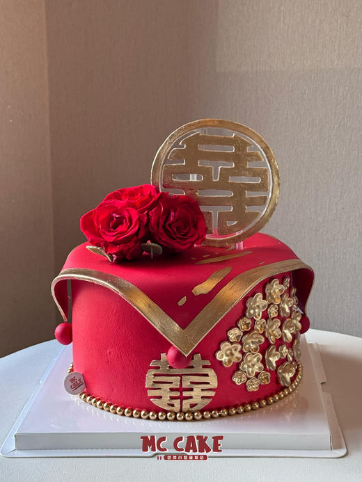 结婚|婚礼 喜帕|红盖头蛋糕【注意重色素】 商品图0