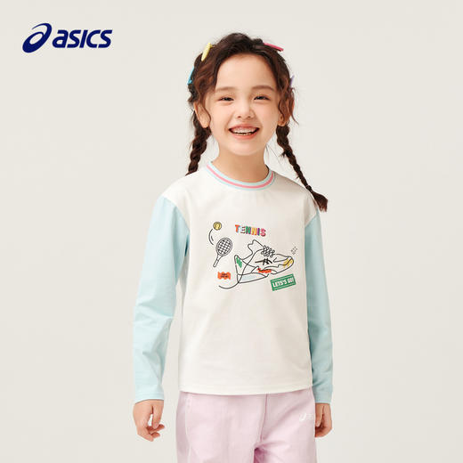 【商城同款】ASICS/亚瑟士童装落肩设计长袖T恤抗菌吸湿速干秋季 商品图0