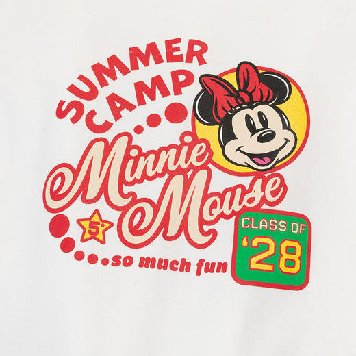 迪士尼女童可爱米妮假两件T恤纯棉套头上衣HSND24076 商品图7