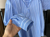 Ma*家早秋新款时尚蓝白条纹叠穿衬衫连衣裙 商品缩略图14