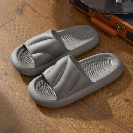 【YW】无忧购纯色潮流波浪纹软底男女款情侣居家外穿凉拖鞋9297（截单后7天发货) 商品图10