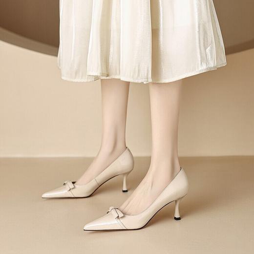 【预售5天】浅口高跟细跟工作鞋，蝴蝶结牛漆皮尖头时尚性感单鞋ZF&ZF3523 商品图3