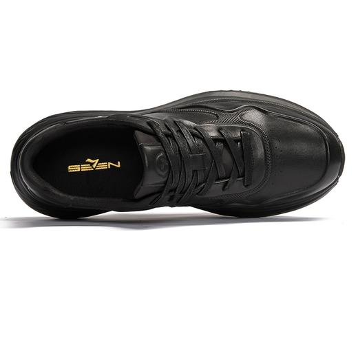 柒牌男士运动鞋2024秋季新款潮流百搭真皮透气黑色低帮休闲男鞋子	127X70490 商品图3