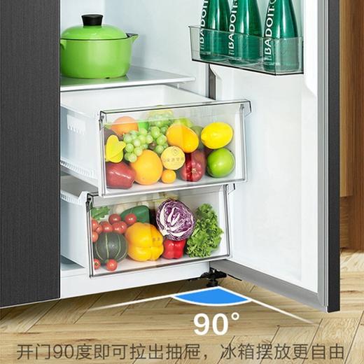 美的(Midea)慧鲜607升冰箱双开门一级变频风冷无霜净味智能超薄大容量囤货 BCD-607WKPZM(E) 布朗棕 商品图5