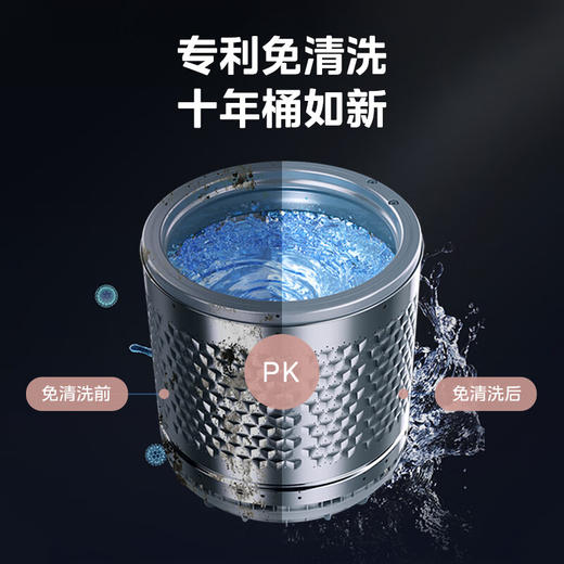 美的12公斤波轮洗衣机 全自动 专利免清洗 十年桶如新 抗菌材质 大容量海量洗 MB120V501B 商品图2