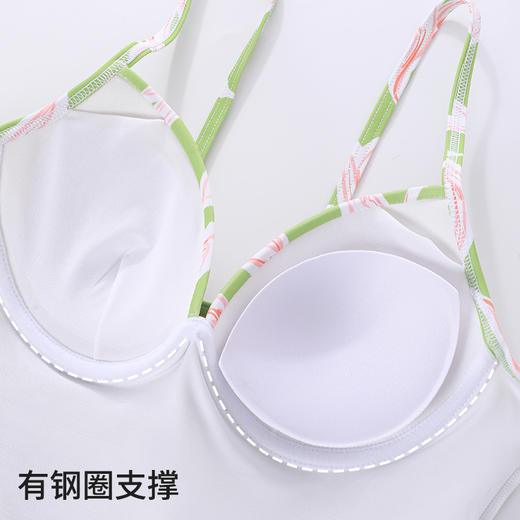 【商场同款】熳洁儿 女士泳衣碎性感V领连体裙泳衣24206316 商品图3
