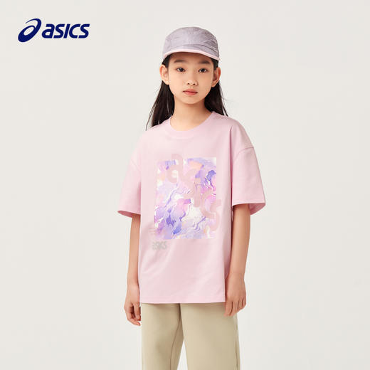 【商城同款】ASICS/亚瑟士童装短袖T恤日式宽松设计抗菌面料秋新 商品图1