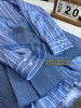 Ma*家早秋新款时尚蓝白条纹叠穿衬衫连衣裙 商品缩略图13