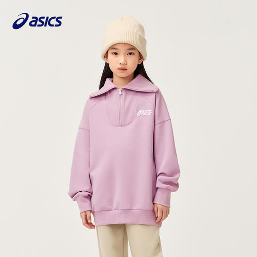 【商城同款】ASICS/亚瑟士童装女童长袖卫衣T恤舒弹柔软卫衣秋新 商品图1