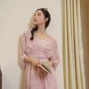 蔷薇少女碎花粉色清凉软纱飘逸收腰连衣裙气质真两件 商品缩略图1