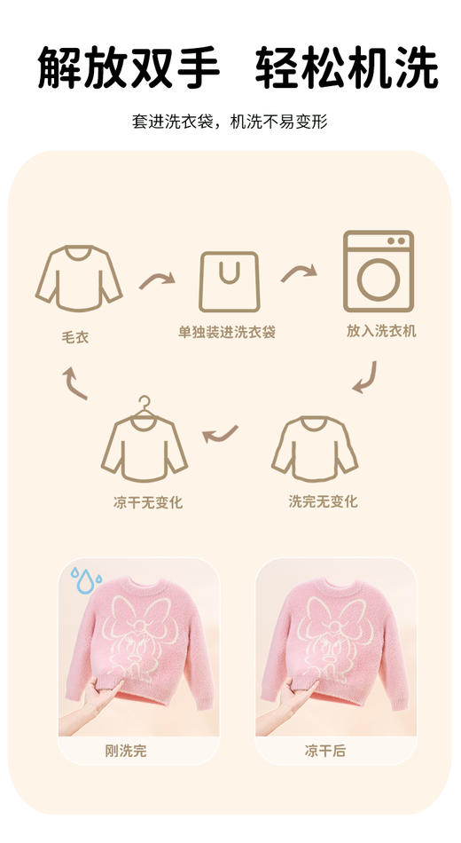 【商城同款】迪士尼宝宝冬季儿童毛衣女童套头长袖毛衣ZD3DS017 商品图5