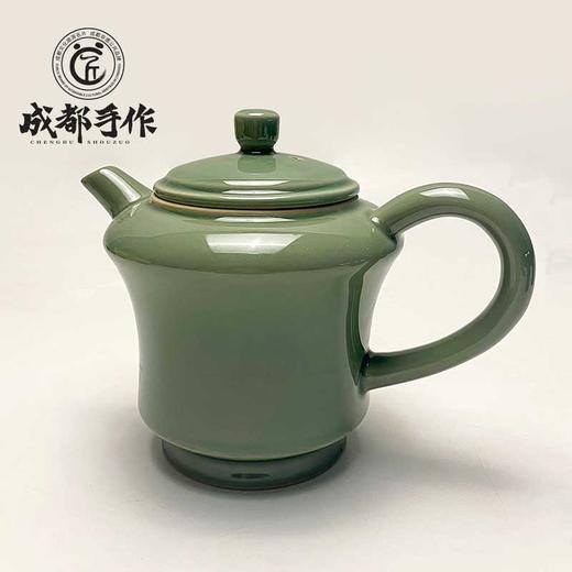 【邛窑￭铜绿釉茶具】成都手作功夫茶具一壶六杯 家用茶杯 高档送礼茶具【四川非物质文化】【大师匠作】 商品图5