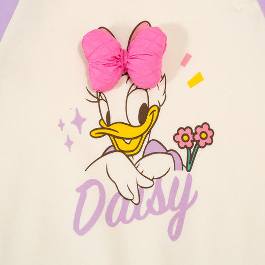 迪士尼童装甜心小公主软糯连体衣黛丝米妮肩开女童纯棉连体衣ZD3DL004 商品图8