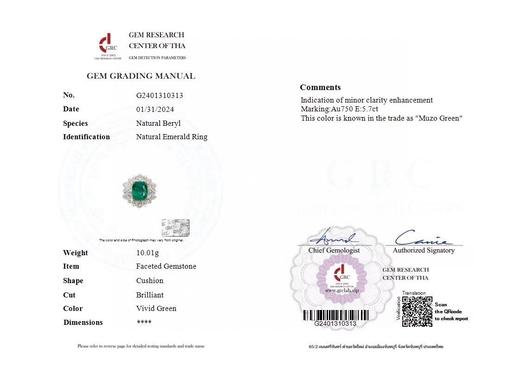 5.7ct 祖母绿戒指吊坠 商品图8