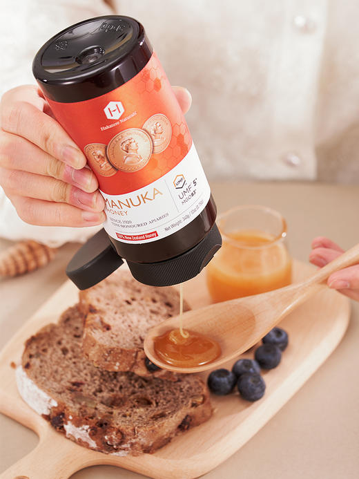 【挤压瓶型】荷塔威UMF5+麦卢卡挤压蜜 * 340g/瓶 新西兰进口 锁口自吸 不漏蜜 轻松控蜜 商品图2
