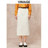 VIMAGE纬漫纪高腰包臀开叉显瘦时尚半身裙秋季新款V2206803 商品缩略图0