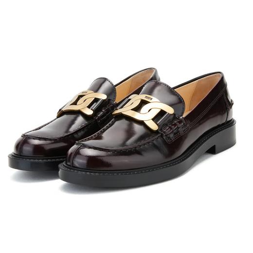 TOD'S 托德斯 24新品 女士KATE牛皮金属链条装饰乐福鞋  XXW59C0EN90SHA 商品图1