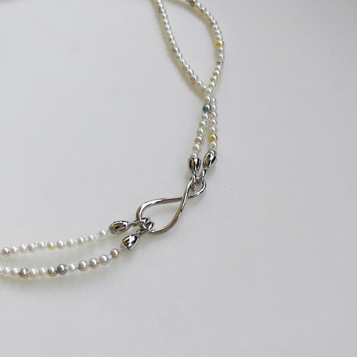 CHIC系列 14K镶双环AKOYA珍珠 复合功能项链 商品图1