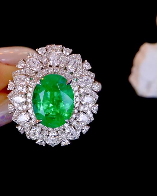 2.90ct 祖母绿戒指吊坠 商品图0