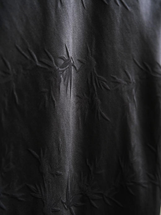 盛唐牡丹 |黑色文竹真丝提花背心 商品图6